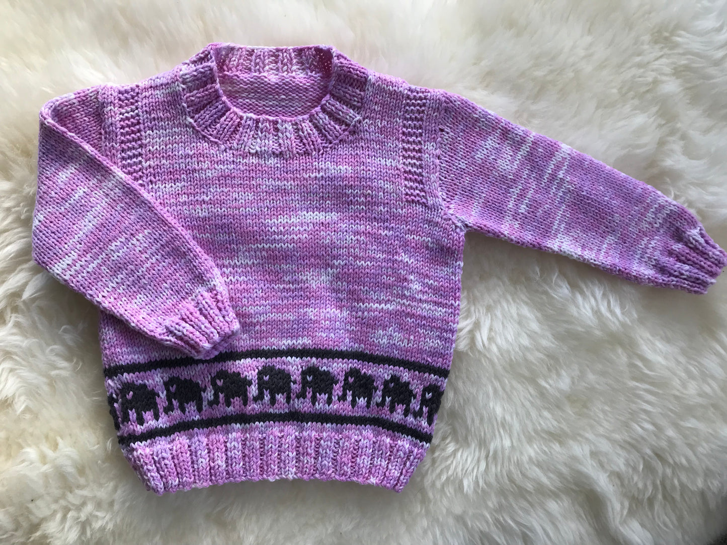 Pink Elephant Sweater