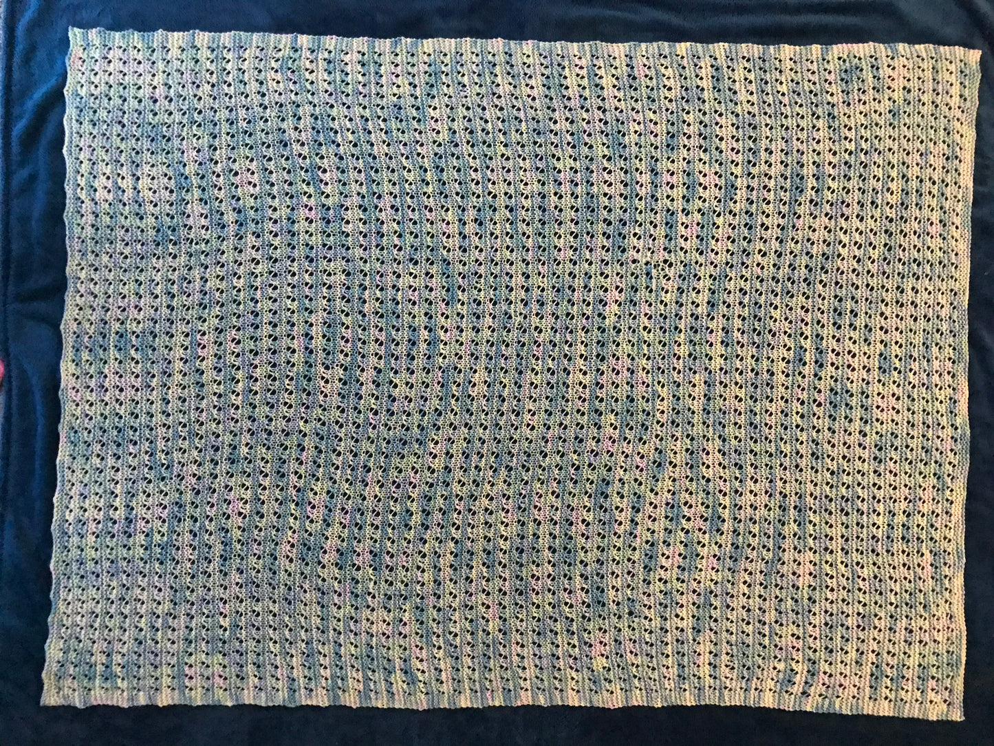 Lacy Garter Stitch Baby Blanket