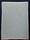 Teal/White Striped Baby Blanket