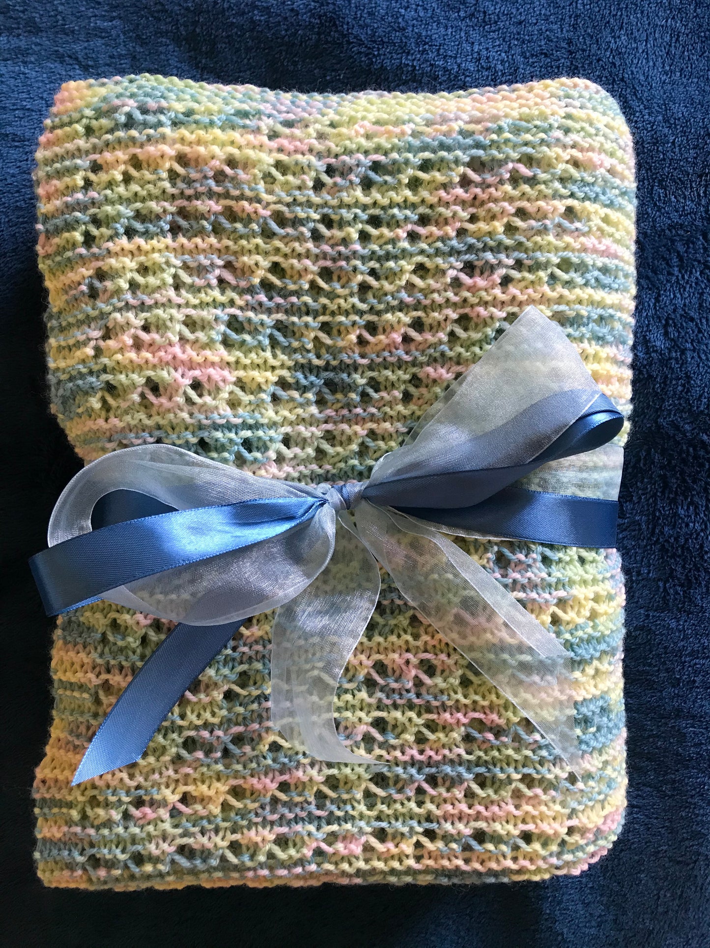 Lacy Garter Stitch Baby Blanket