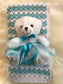 Teal/White Striped Baby Blanket