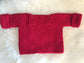 Garter Stitch  Sweater - red