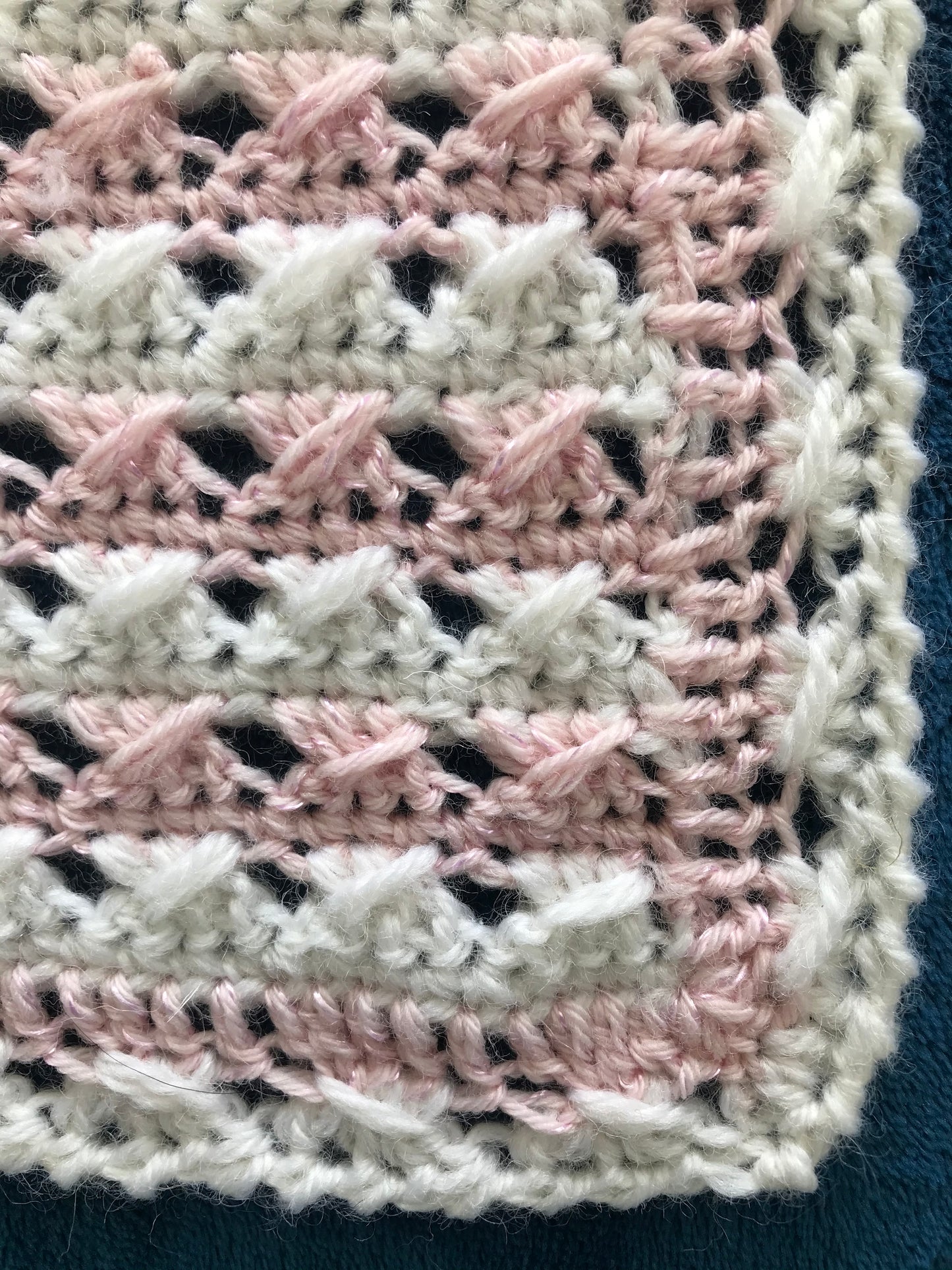 Pink and White Stripe Baby Blanket