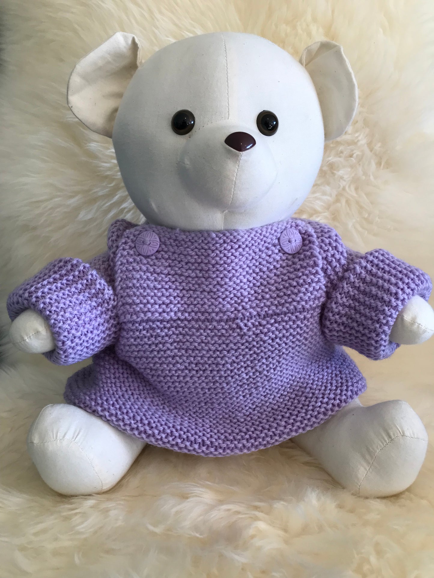 Garter Stitch  Sweater - lavender