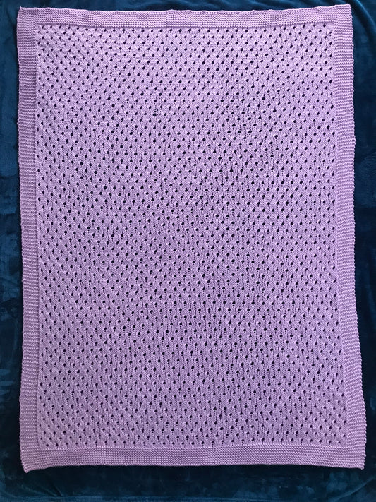 Lavender Eyelet Baby Blanket