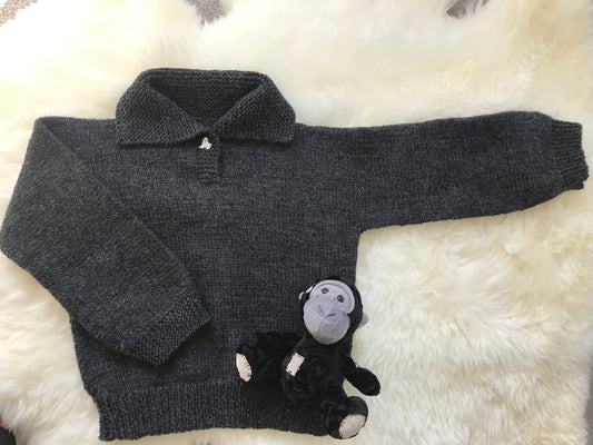 Grey 'Work' Sweater