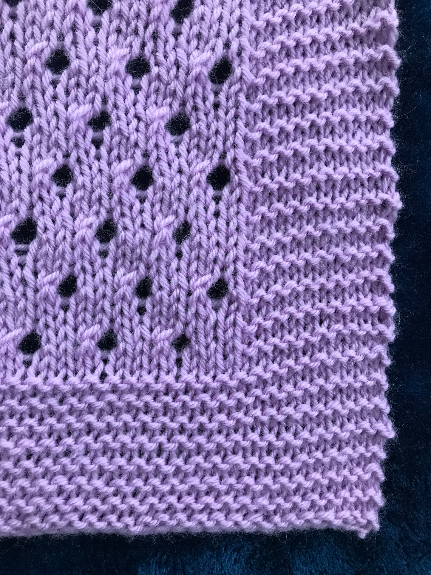 Lavender Eyelet Baby Blanket