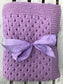 Lavender Eyelet Baby Blanket