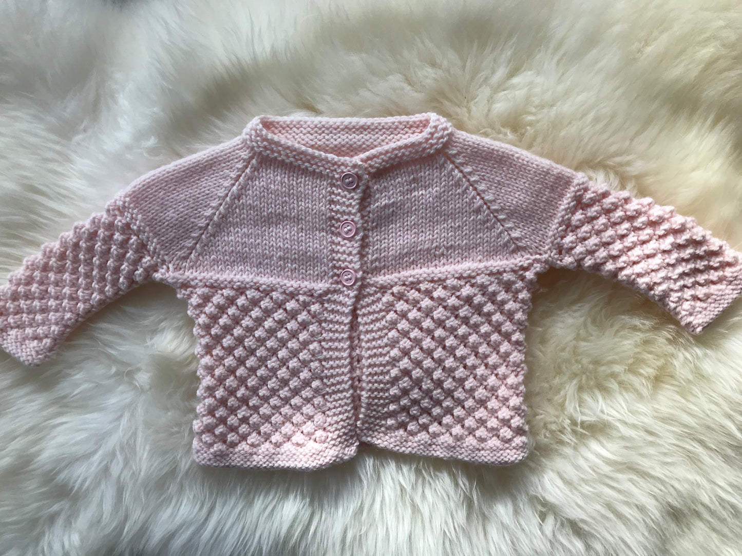 Newborn Cardigan in pale pink