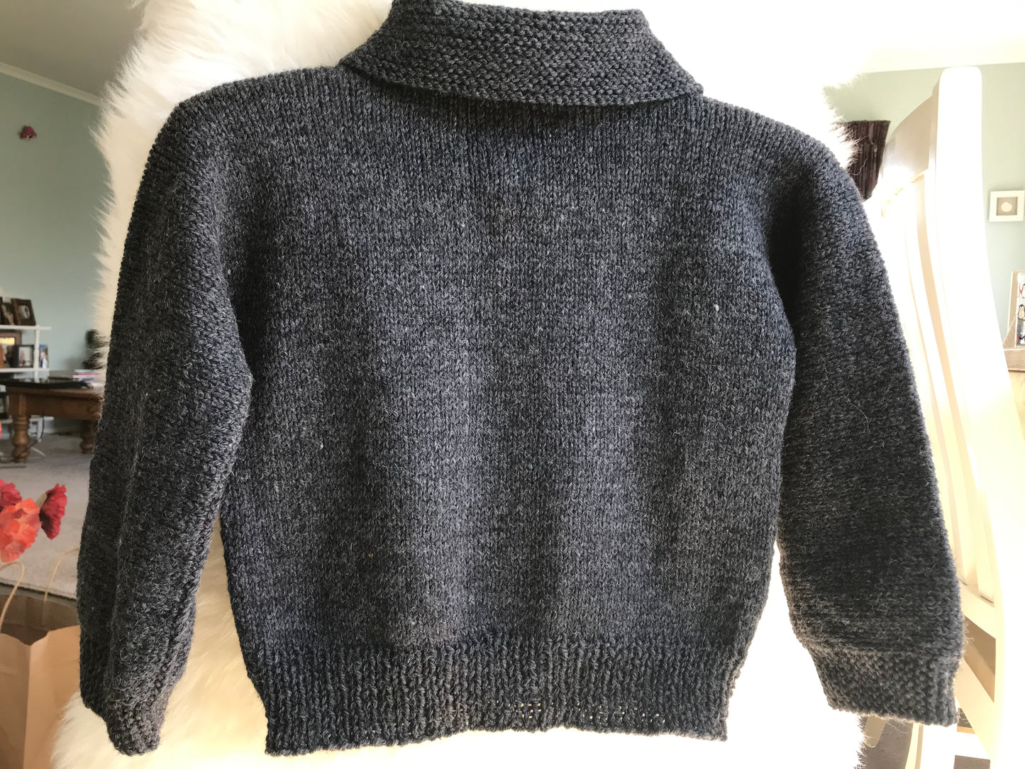 Grey 'Work' Sweater