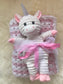 Pink and White Stripe Baby Blanket