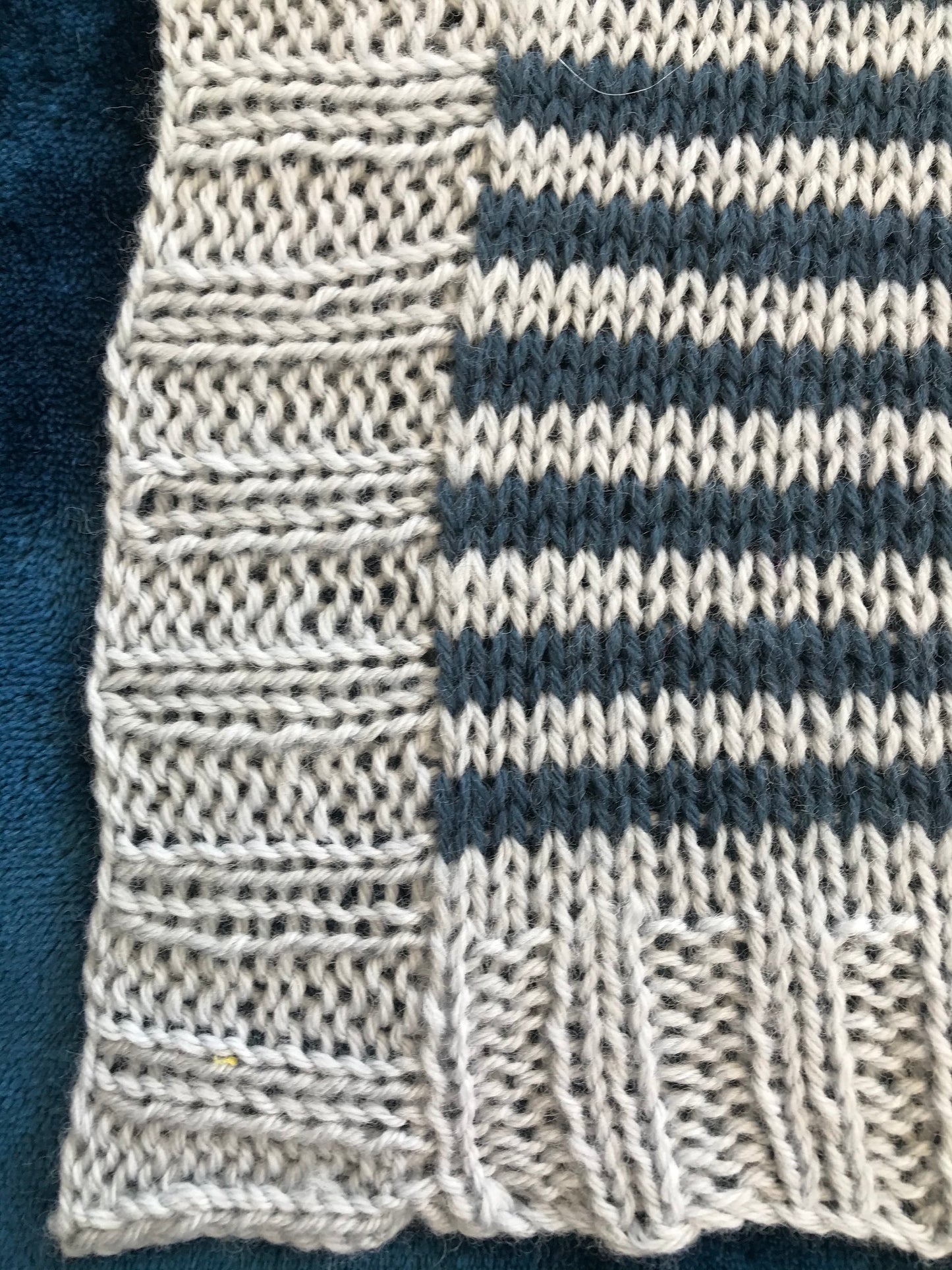 Pewter Striped Baby Blanket