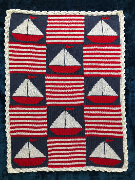 Sail Boat Baby Blanket