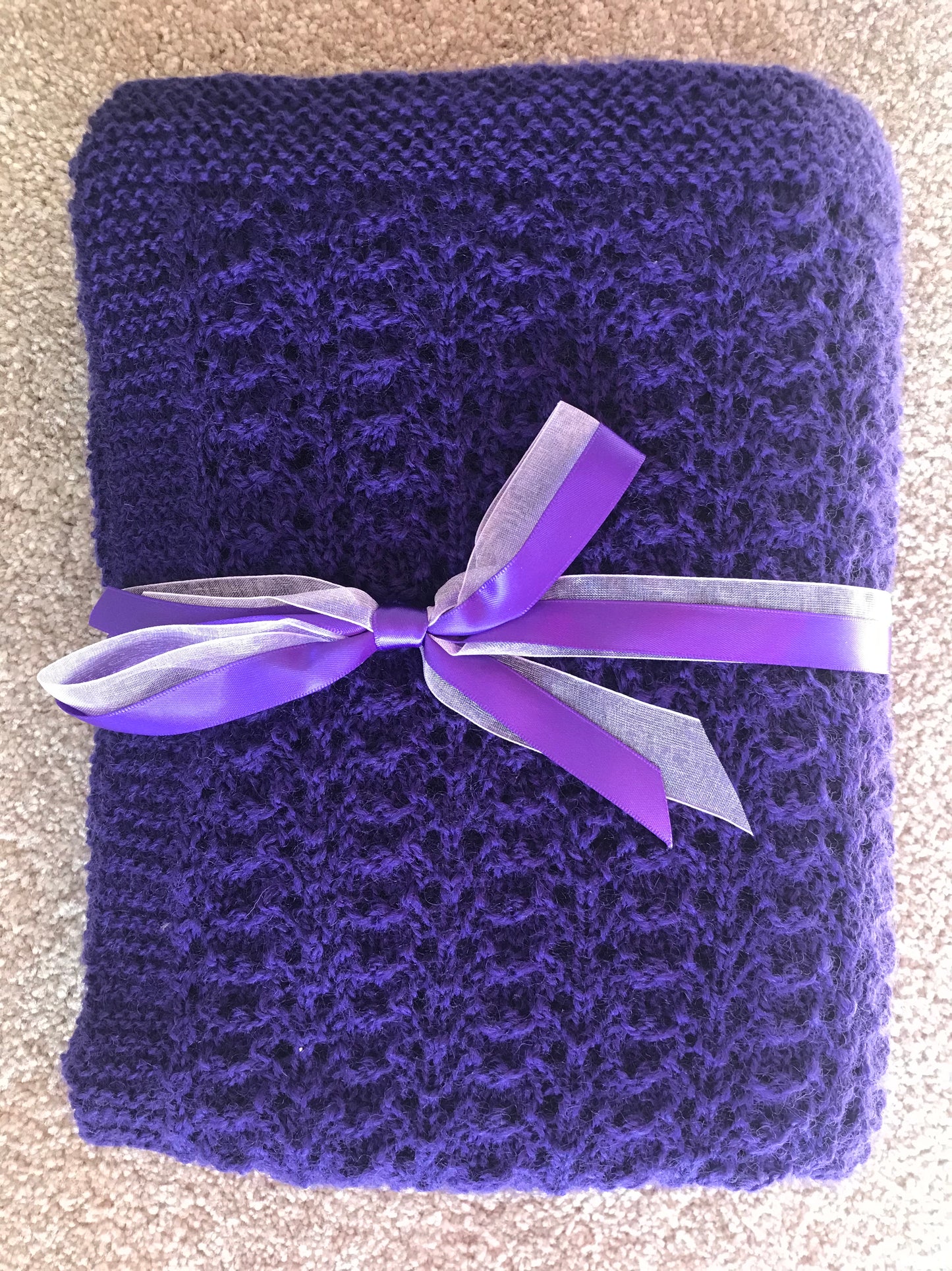 Purple Eyelet Baby Blanket