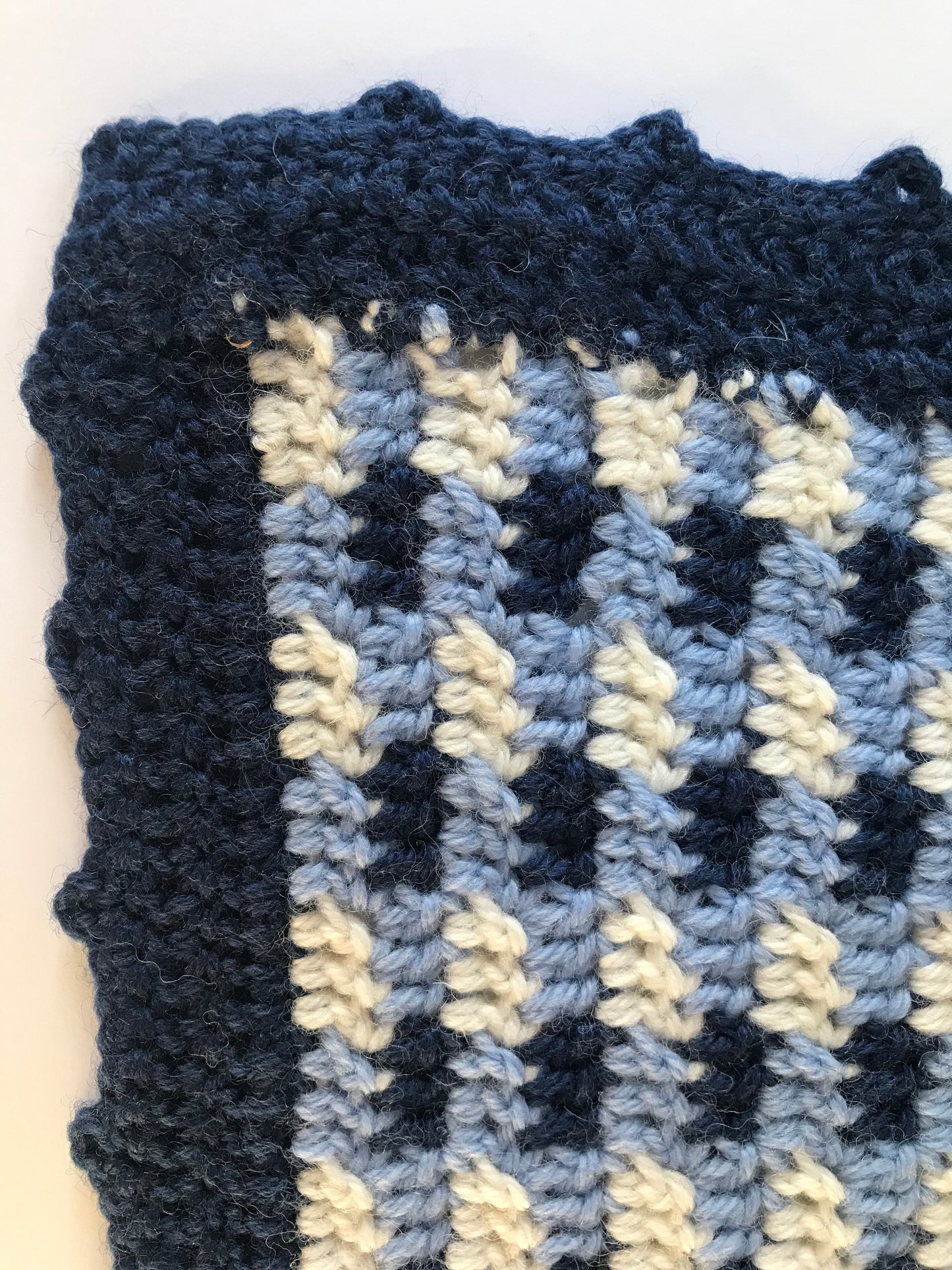 Gingham Effect Baby Blanket