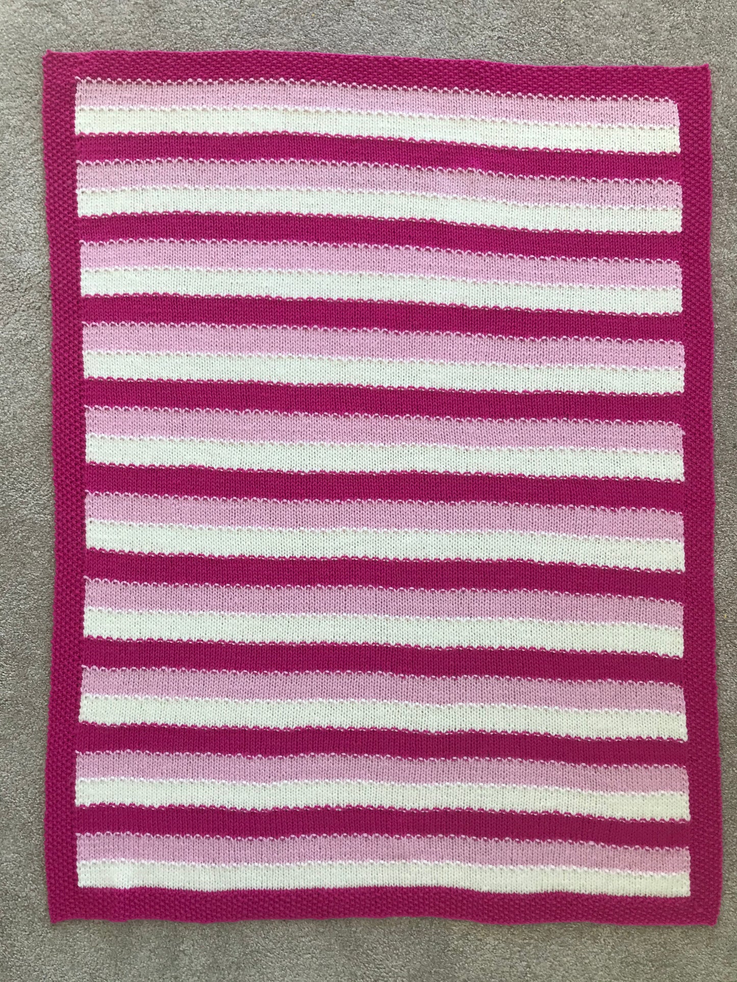 Pink Stripe Baby Blanket