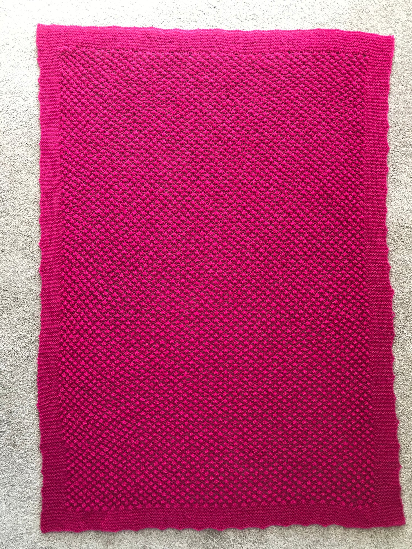 Magenta Popcorn Baby Blanket