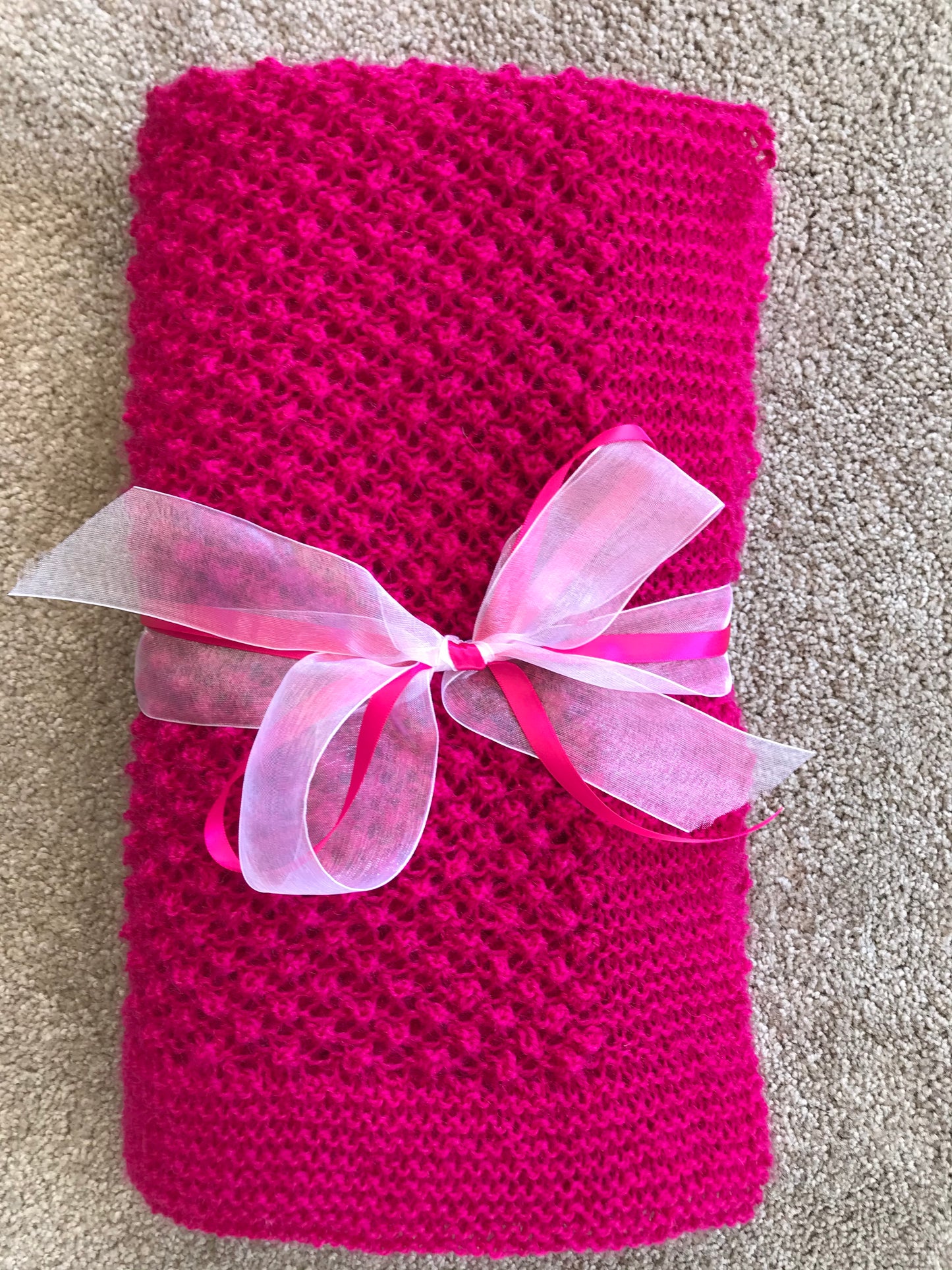 Magenta Popcorn Baby Blanket